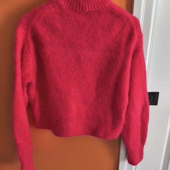 COS Bright Pink Alpaca Blend Turtleneck Sweater - Picture 2 of 8